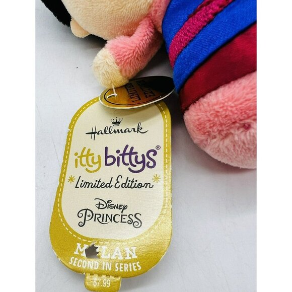 Hallmark Itty Bittys Holiday Barbie Disney Mulan Princess Plush Lot of 2 Tags - Picture 8 of 9